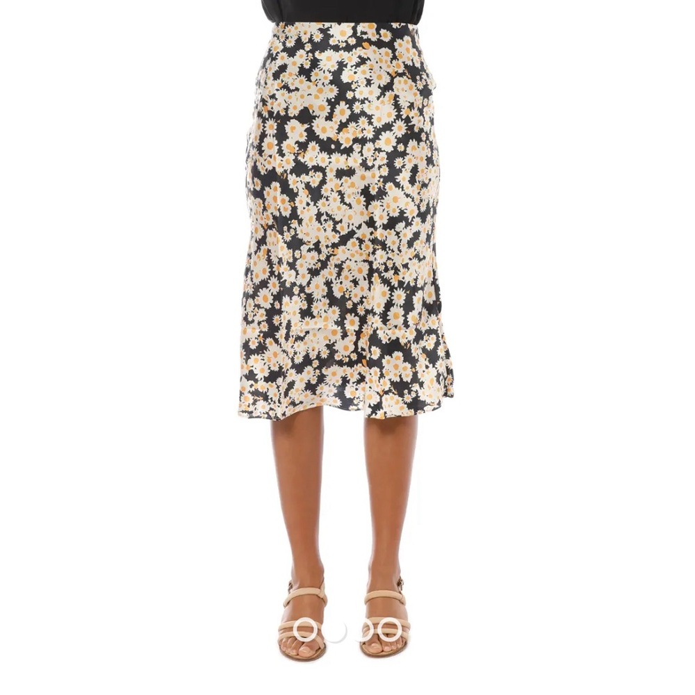 Realization Daisy Silk Midi Skirt